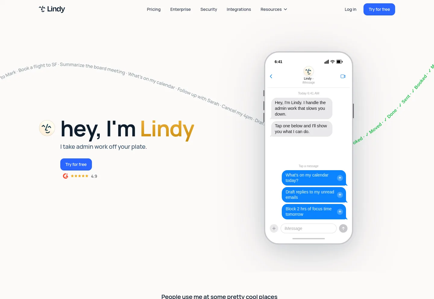 lindy.ai — Hero