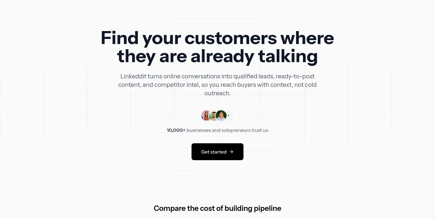 linkeddit.com Stats section