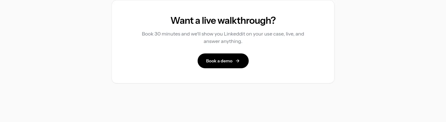 linkeddit.com CTA section