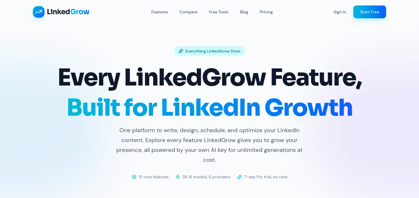 linkedgrow.ai — Hero