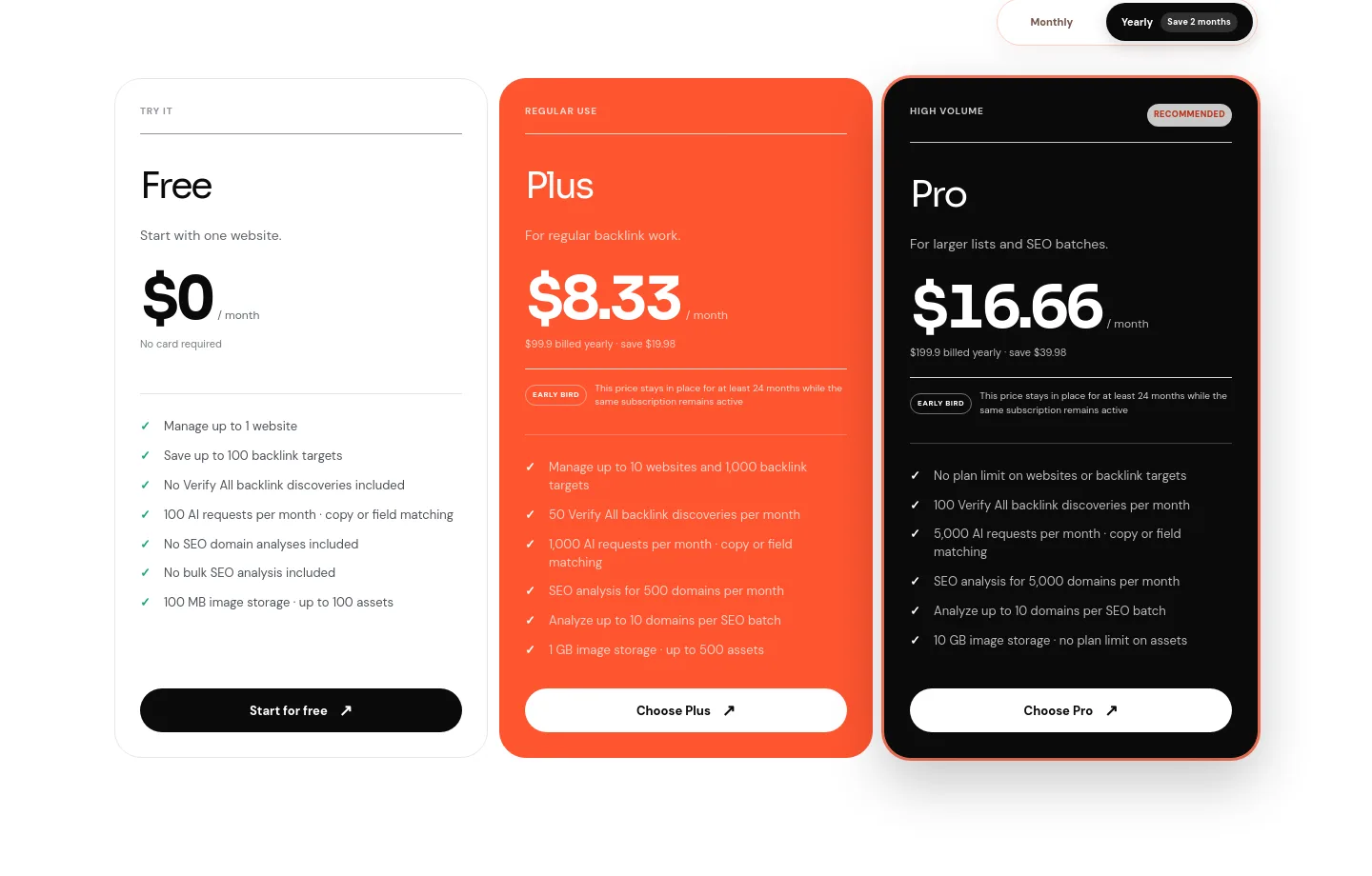 linkjuice.dev — Pricing