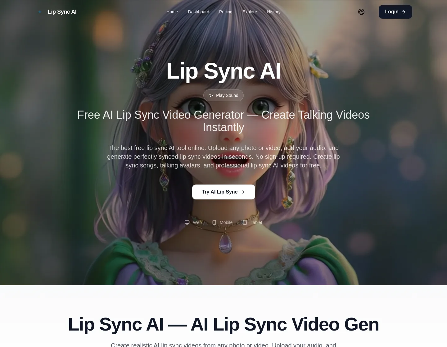 lipsyncai.co — Hero + Logo Wall + Pricing + FAQ