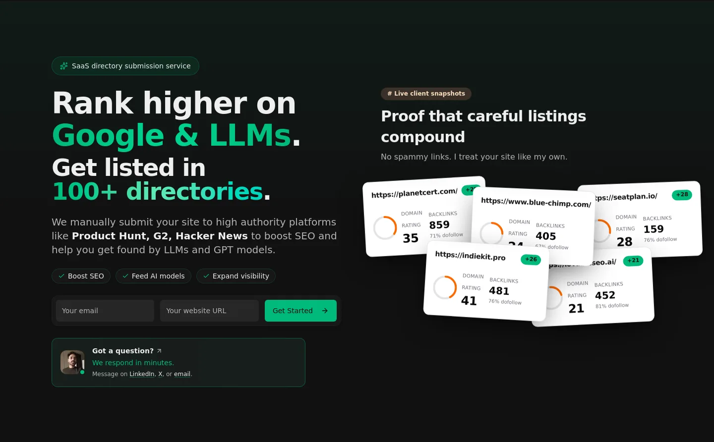 listmy.site — Hero