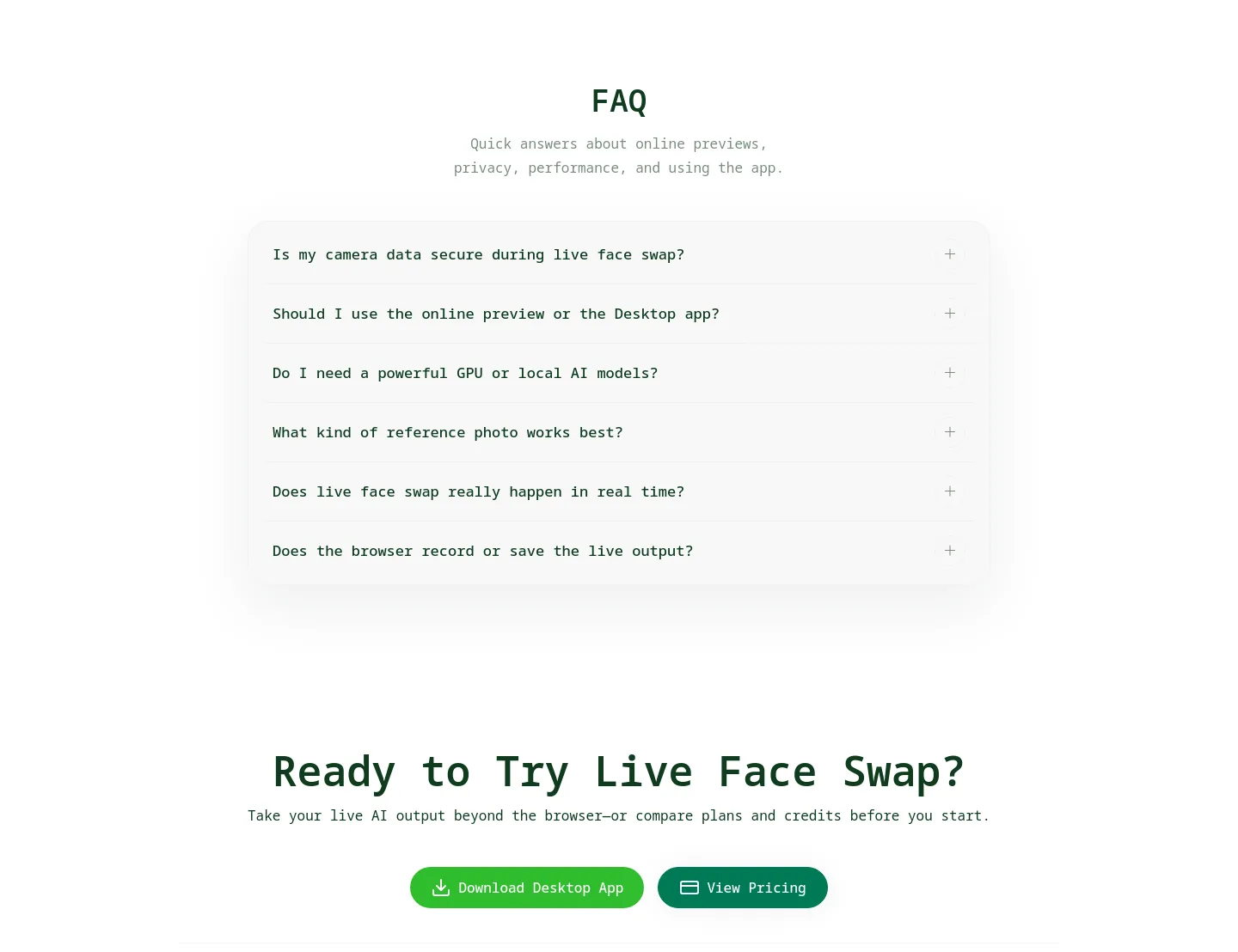 livefaceswap.ai — FAQ