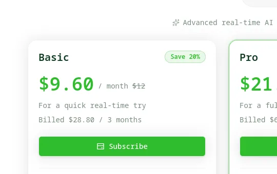 Price anchor element from livefaceswap.ai