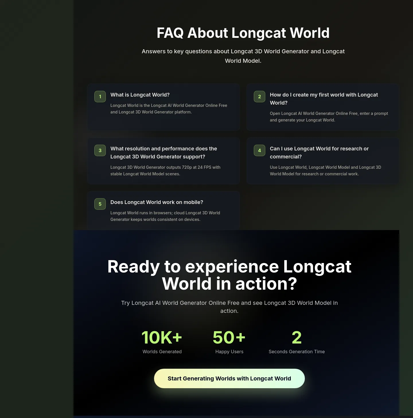 longcatworld.com — FAQ