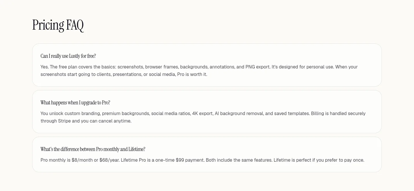 lustly.pics — FAQ