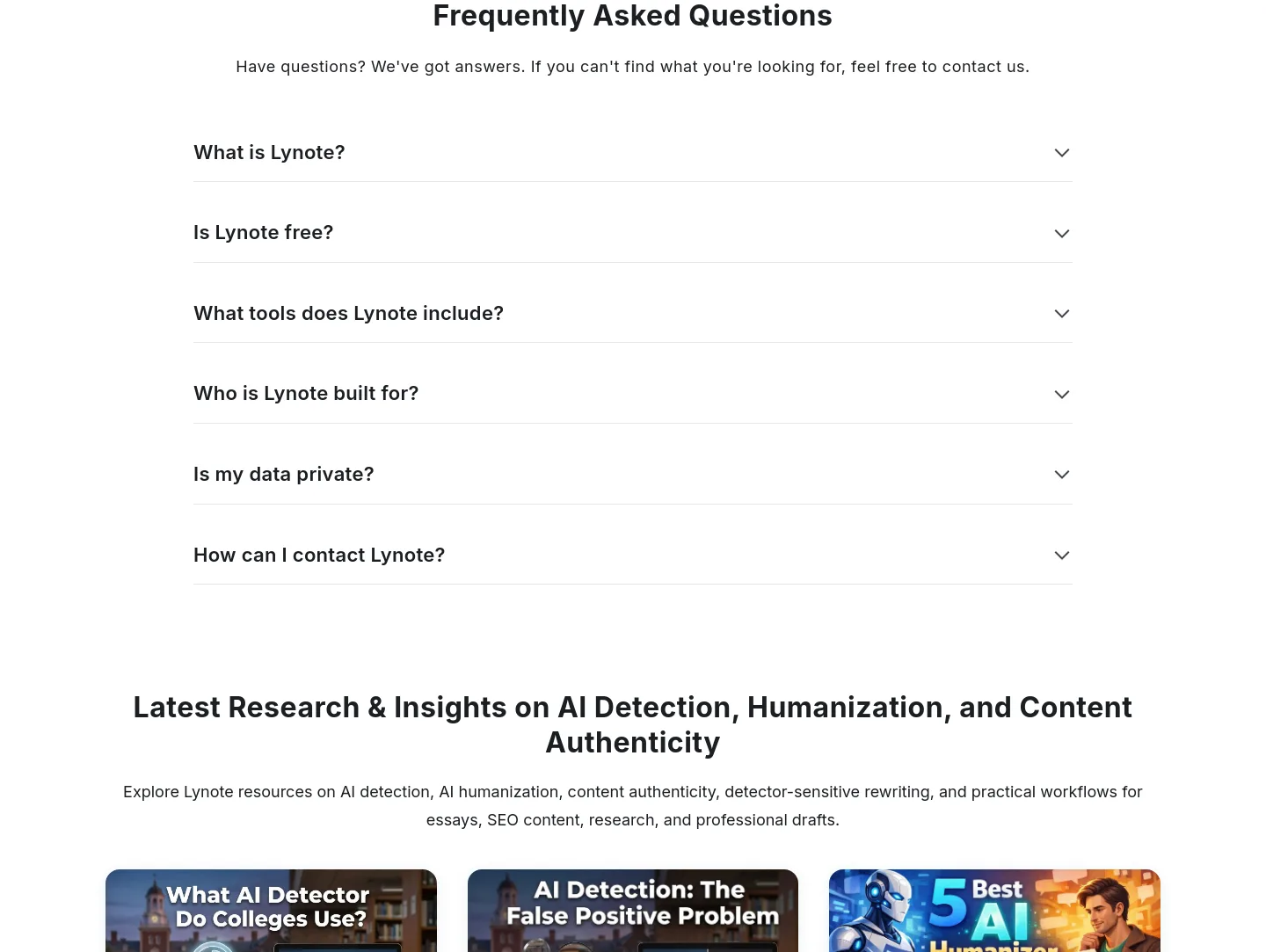 lynote.ai — FAQ