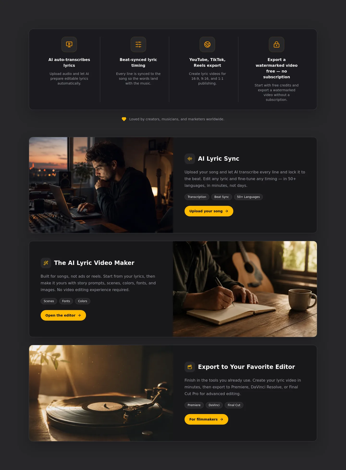 lyricvideomaker.app — Logo Wall