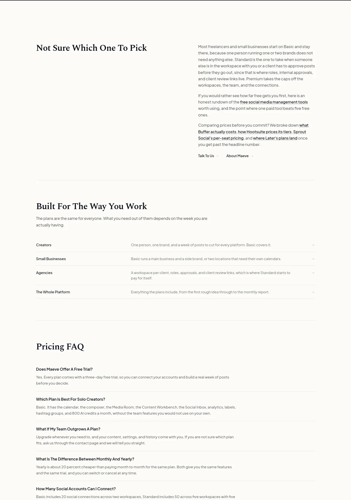 maevesocial.com — Features