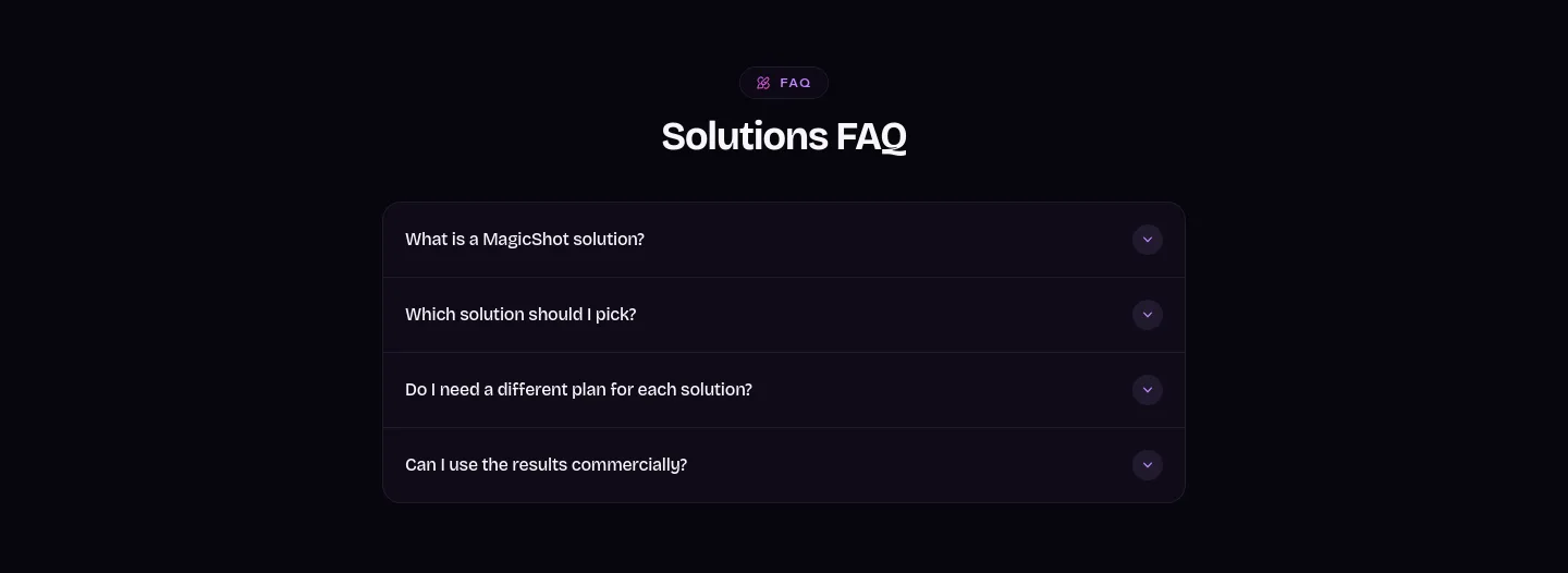 magicshot.ai FAQ section