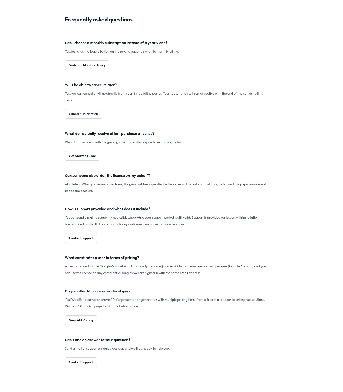 magicslides.app FAQ section