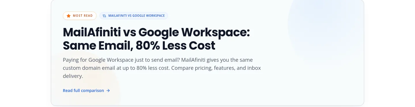mailafiniti.com — Comparison