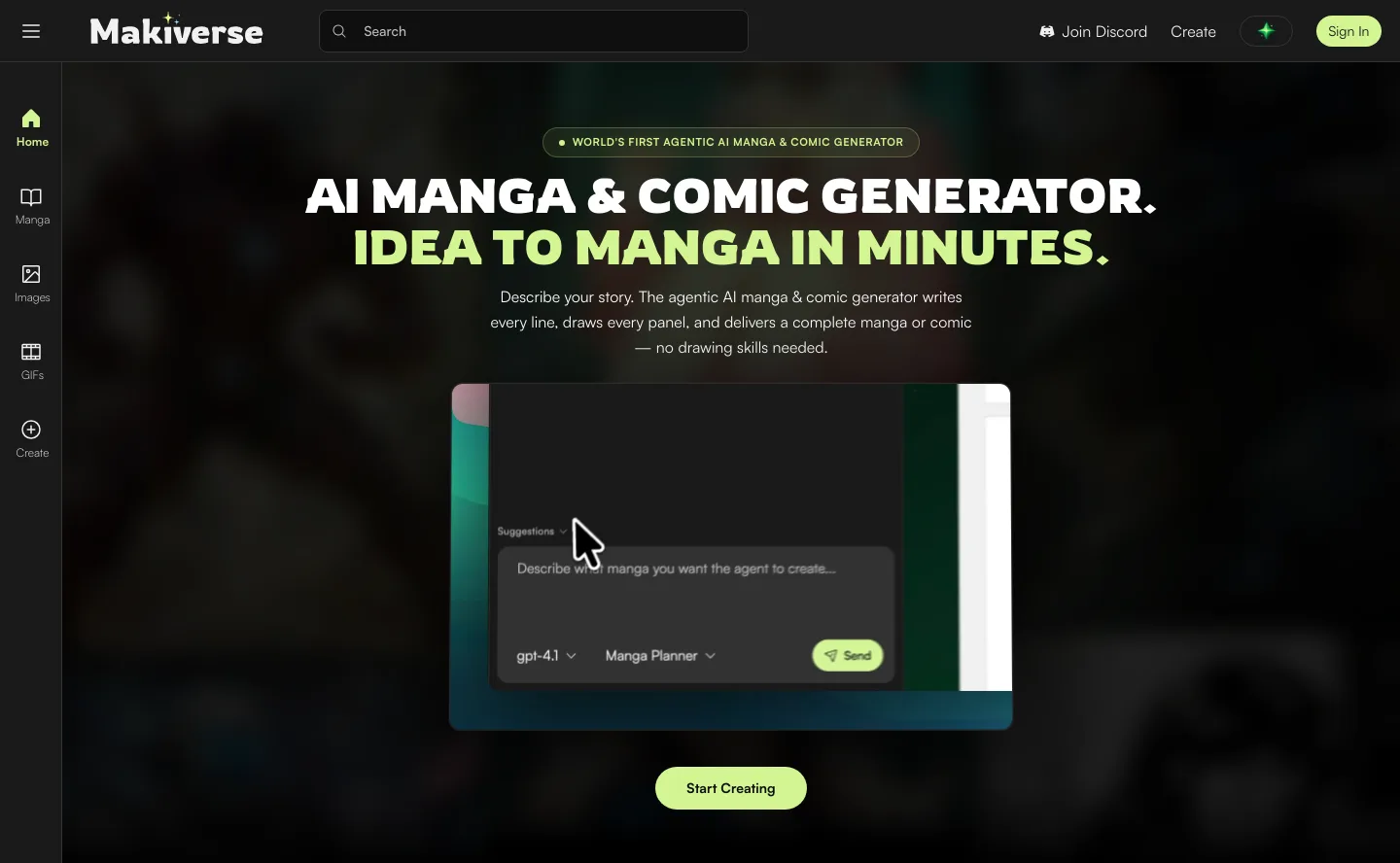 makiverse.com — Hero + Features