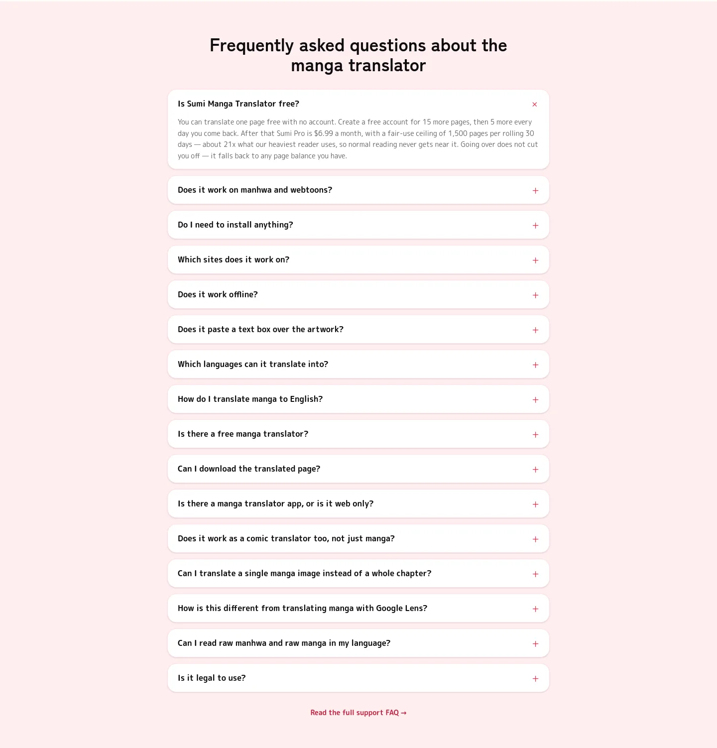 mangasumi.com — FAQ