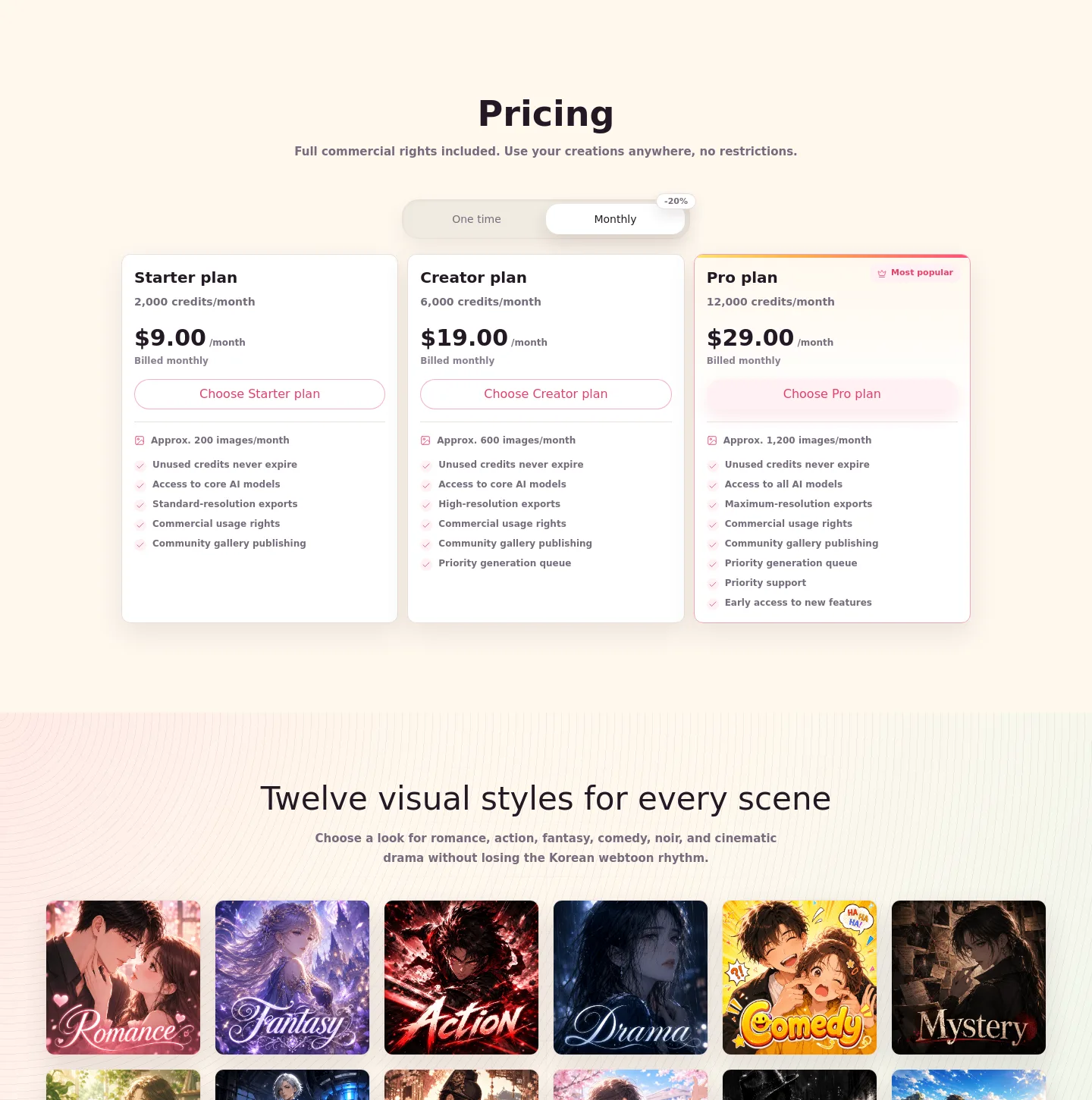 manhwaai.net — Pricing