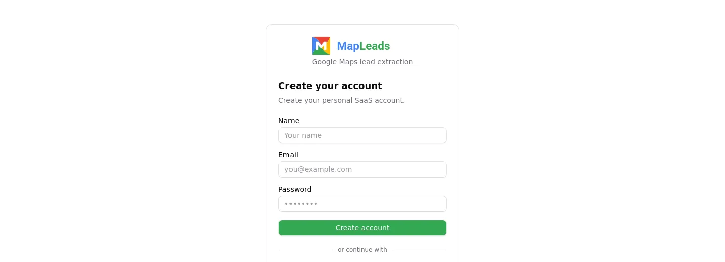 mapleads.ai Hero section