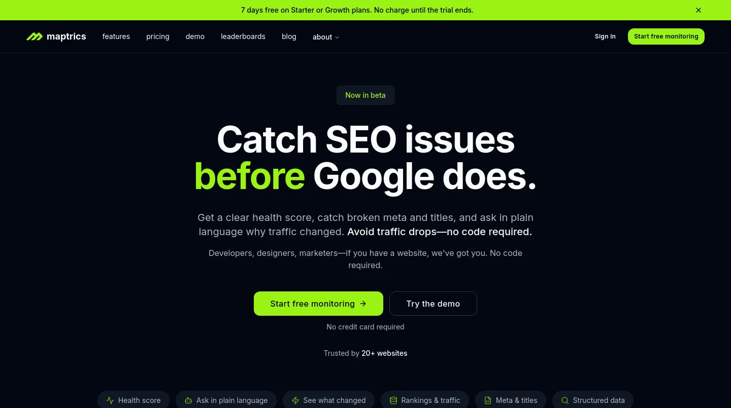 maptrics.io — The Trust Wall