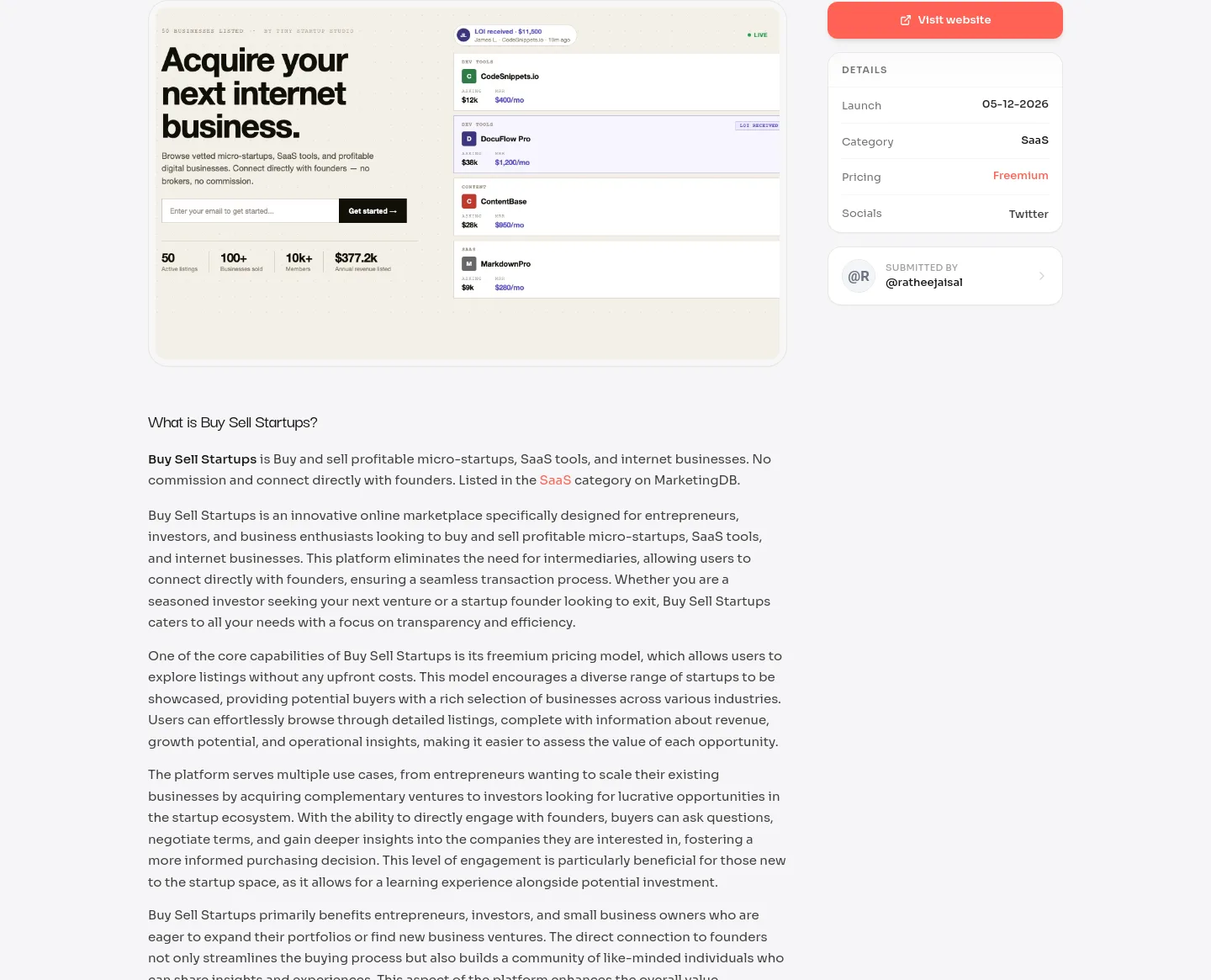marketingdb.live FAQ section