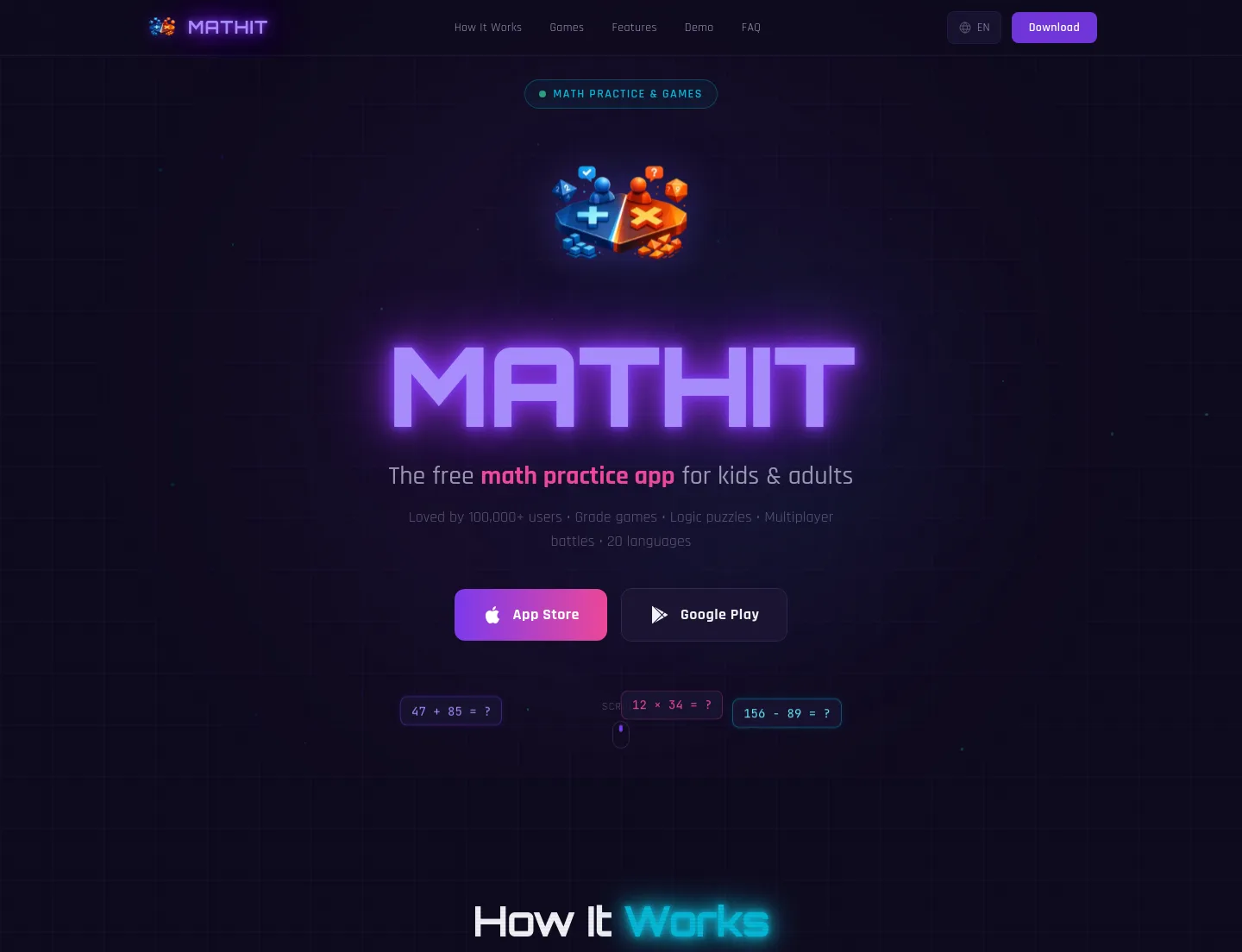 mathit.app — Hero + Logo Wall + Pricing + FAQ