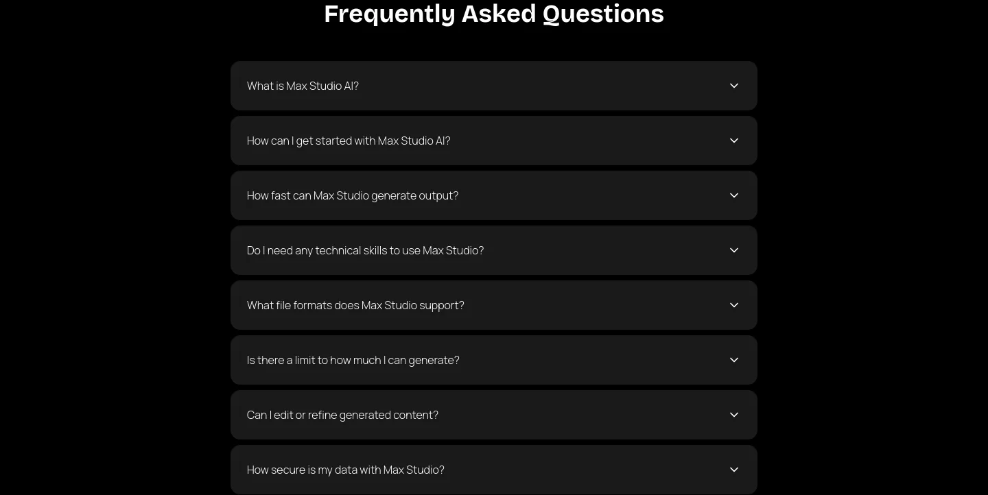 maxstudio.ai — FAQ