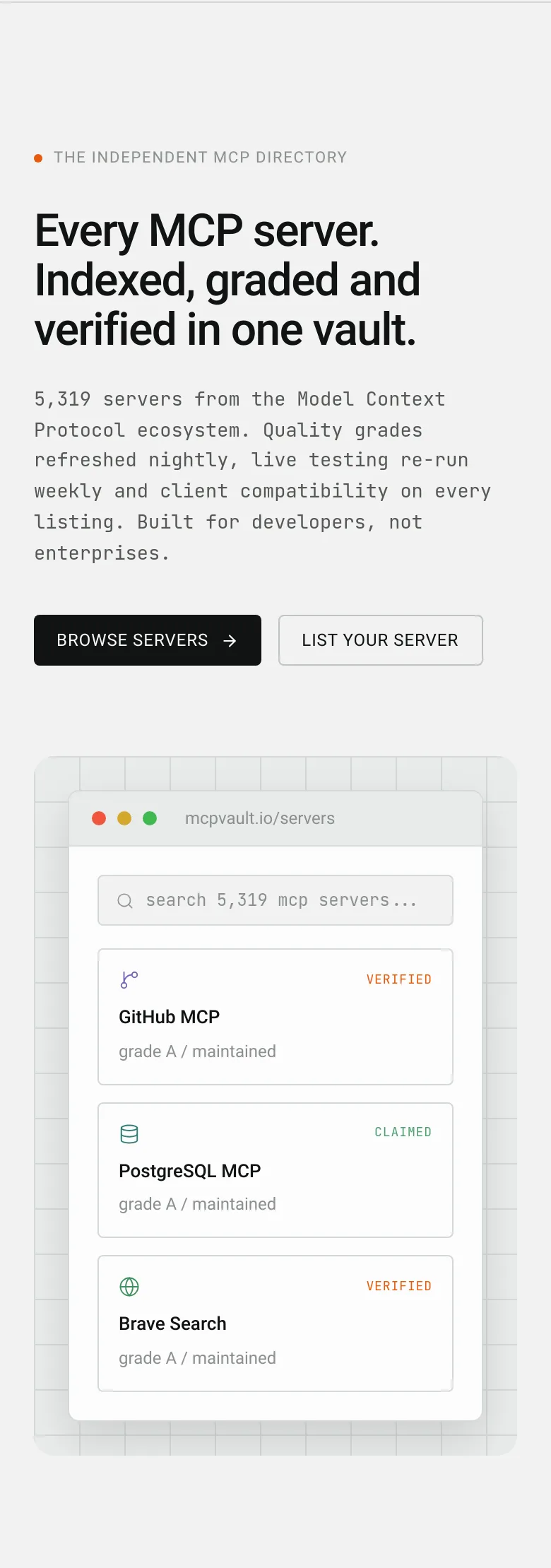 mcpvault.io — Hero