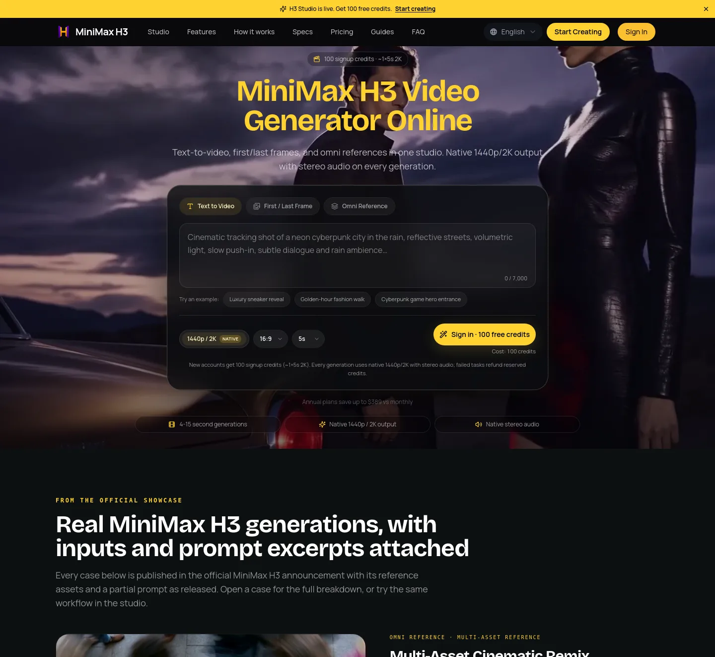 minimaxh3.app — Hero