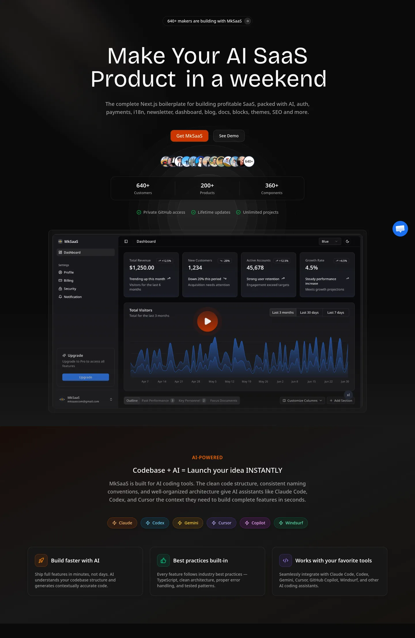 mksaas.com — Hero