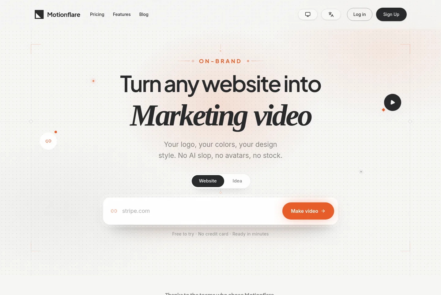 motionflare.ai — Hero