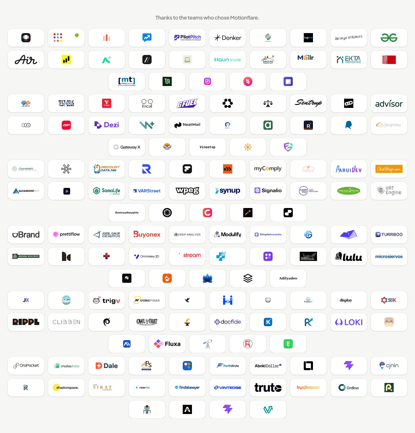motionflare.ai — Logo Wall
