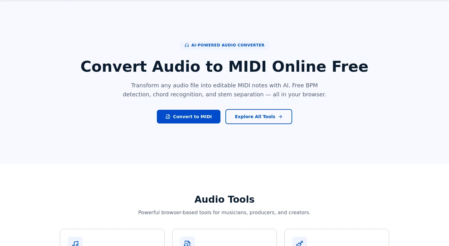 mp3tomidi.art — Hero