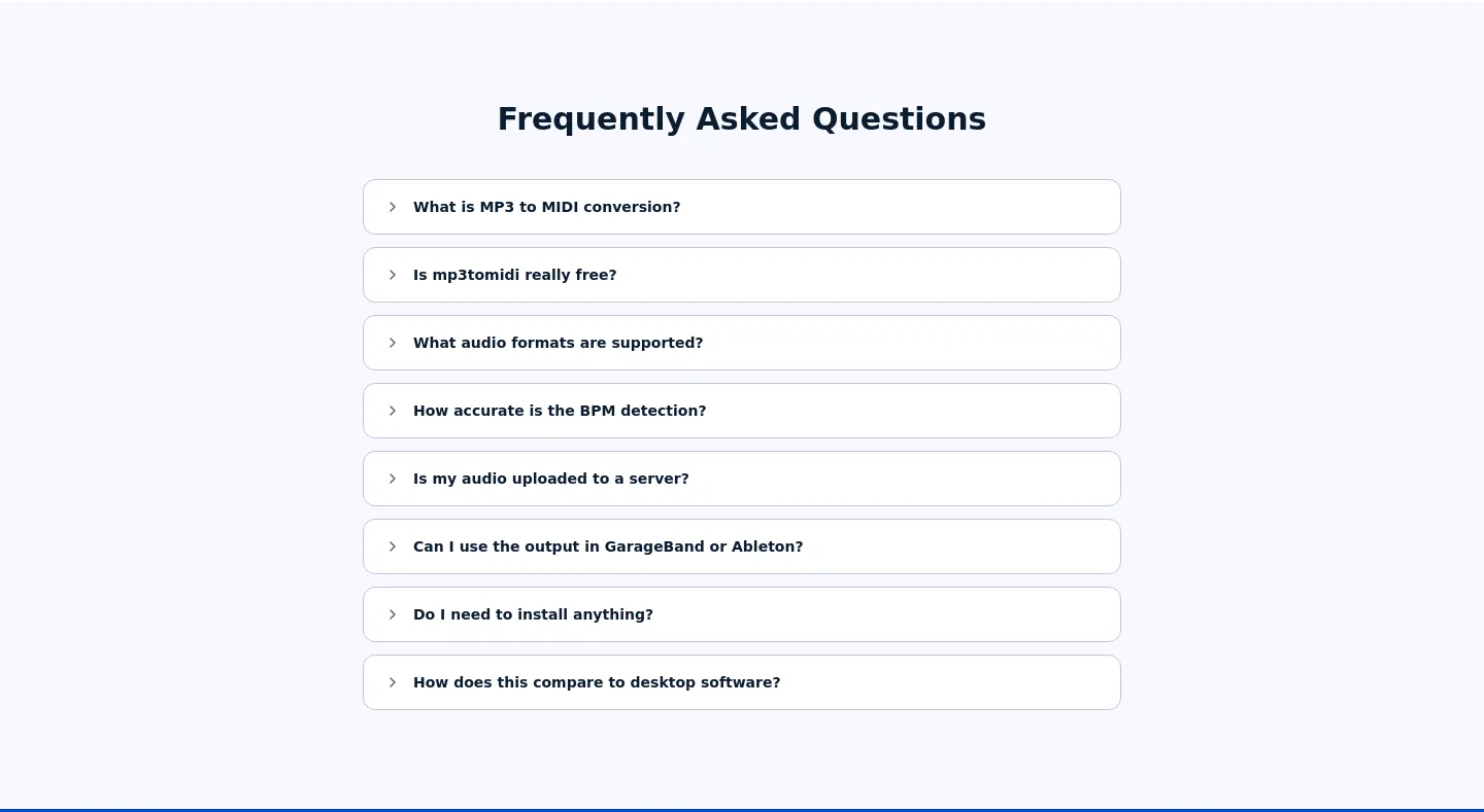 mp3tomidi.art — FAQ