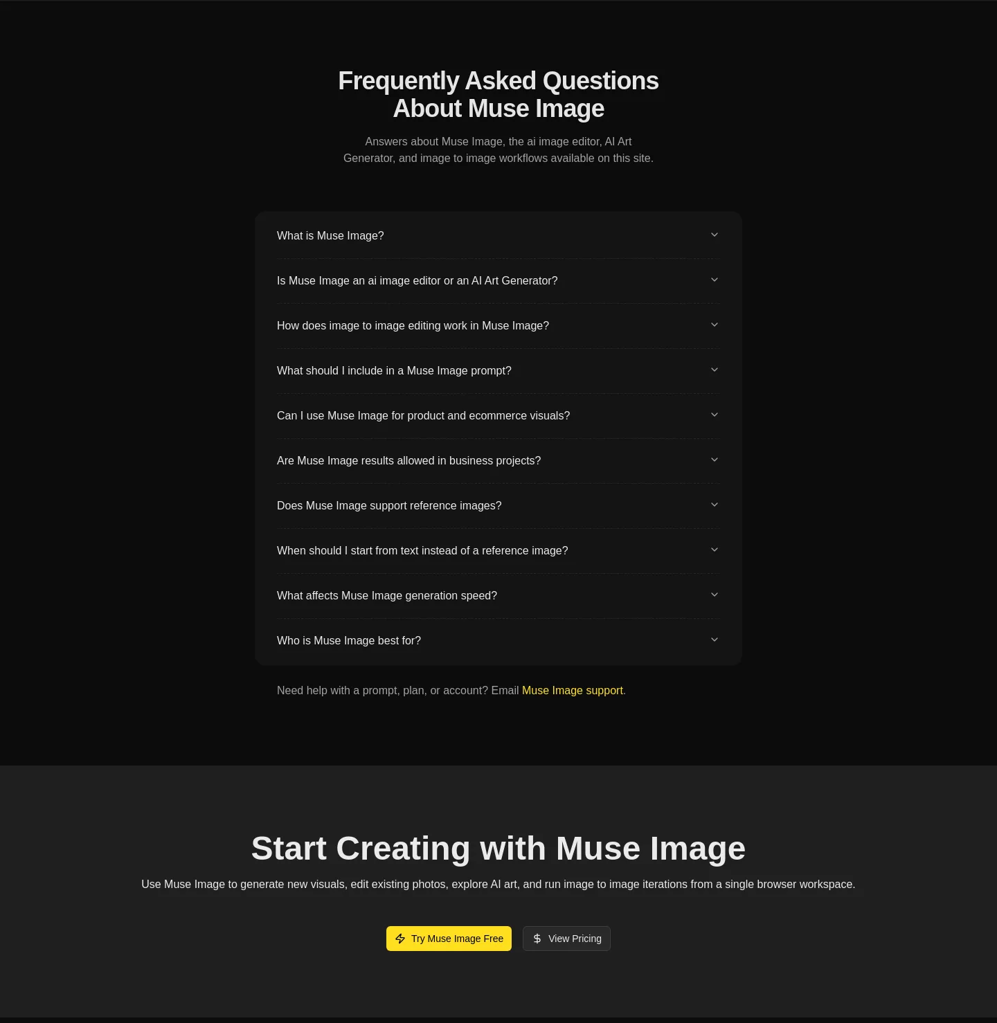 museimageai.pro — FAQ
