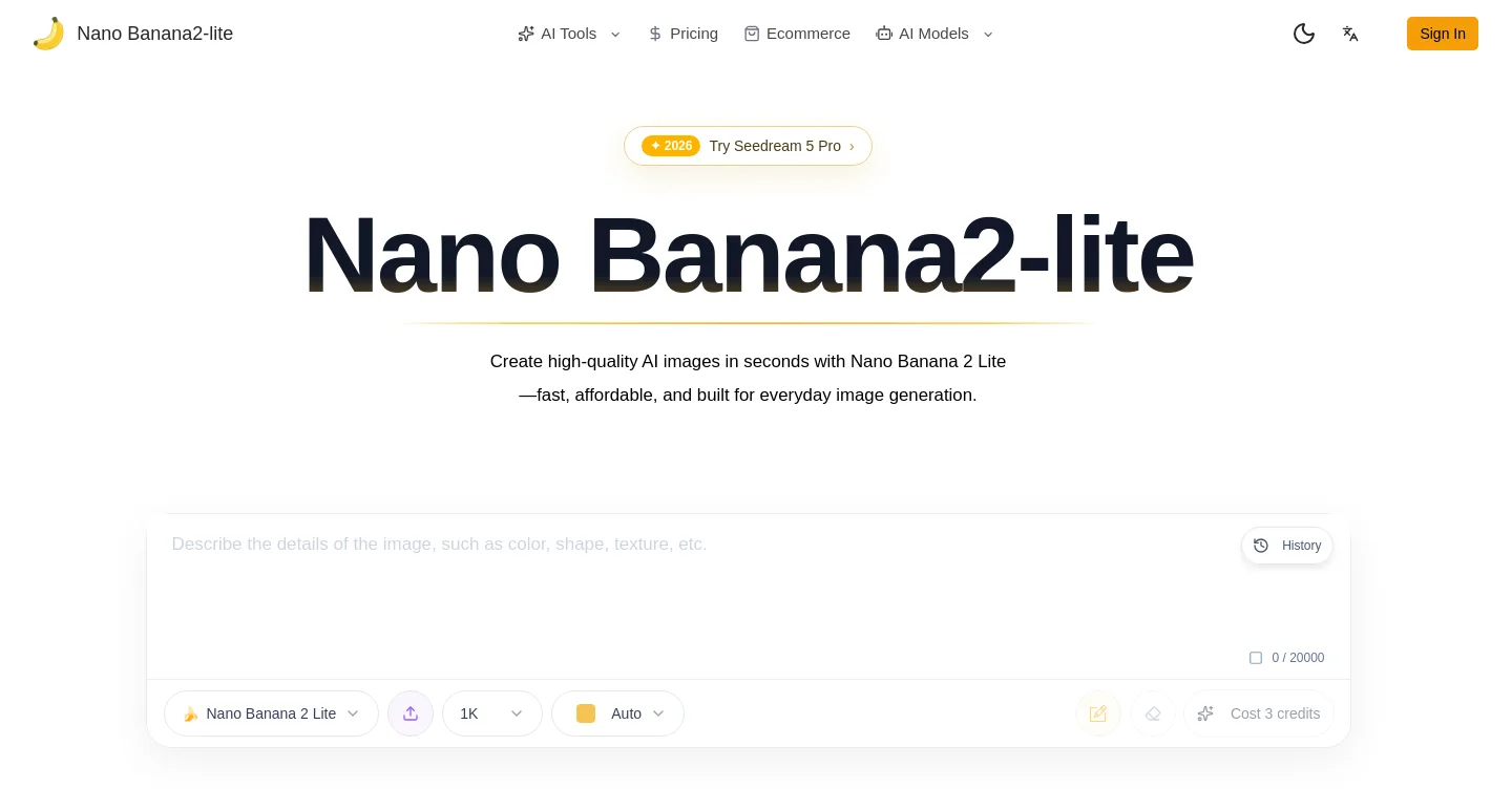 nanobanana2-lite.io — Hero