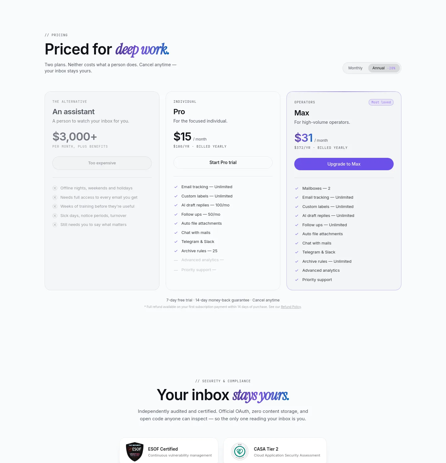 neatmail.app — Pricing