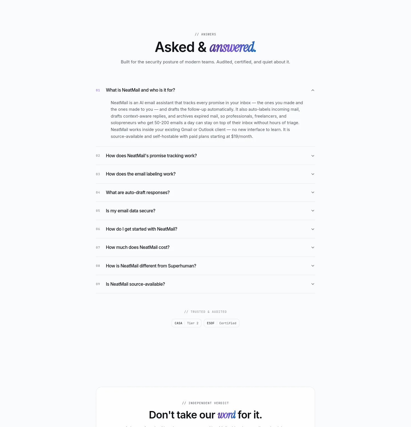 neatmail.app — FAQ