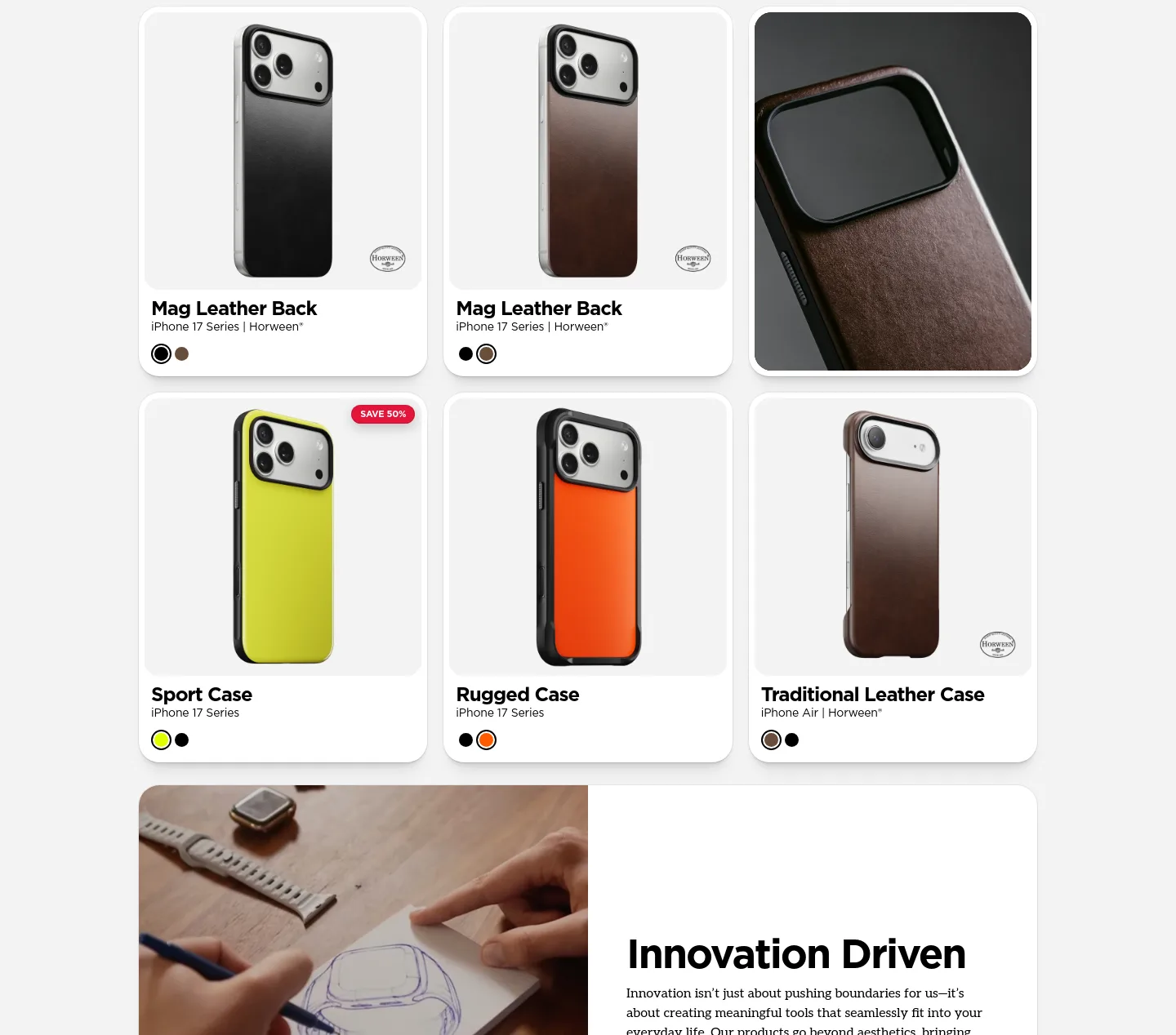 nomadgoods.com — Features