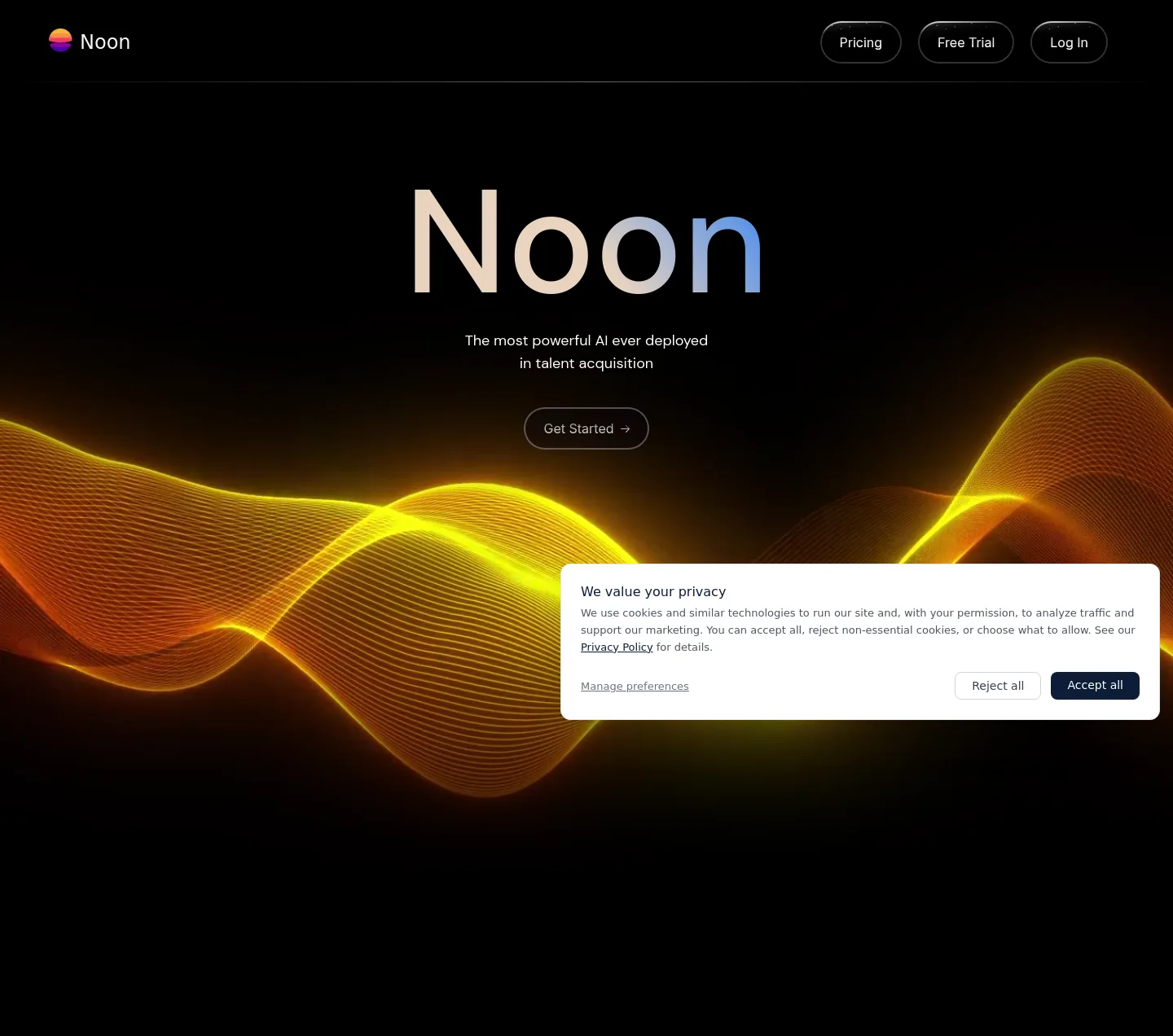 noon.ai — Hero + Features