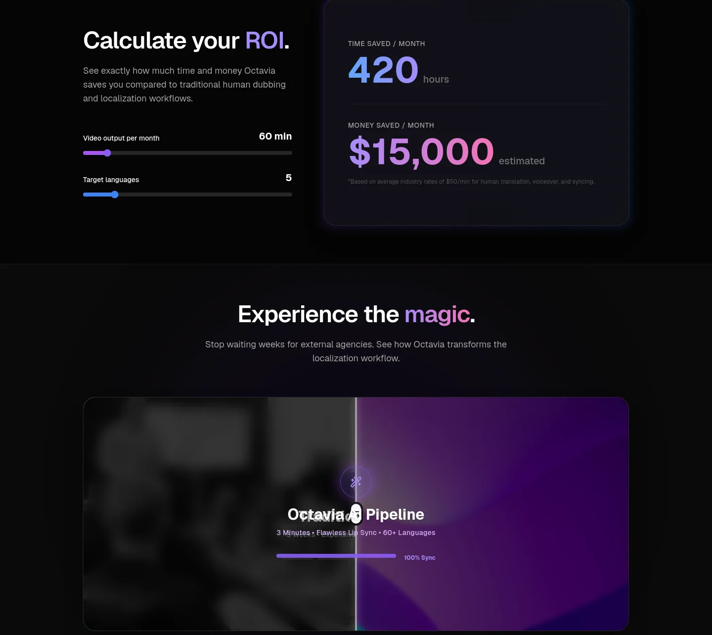 octavia.lunartech.ai Pricing section