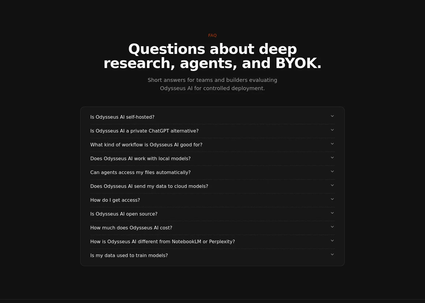 odysseusai.org — FAQ