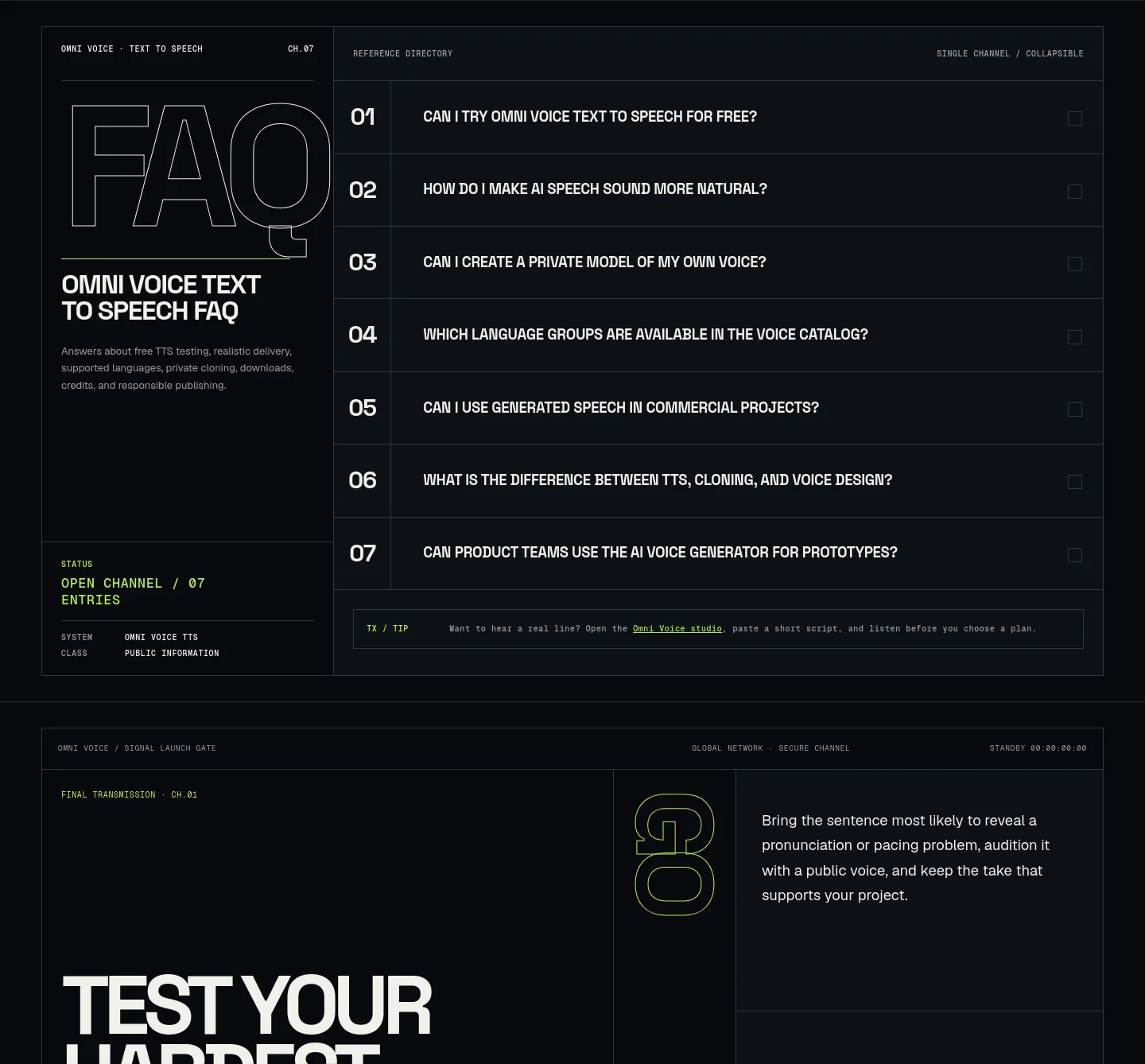 omni-voice.app — FAQ