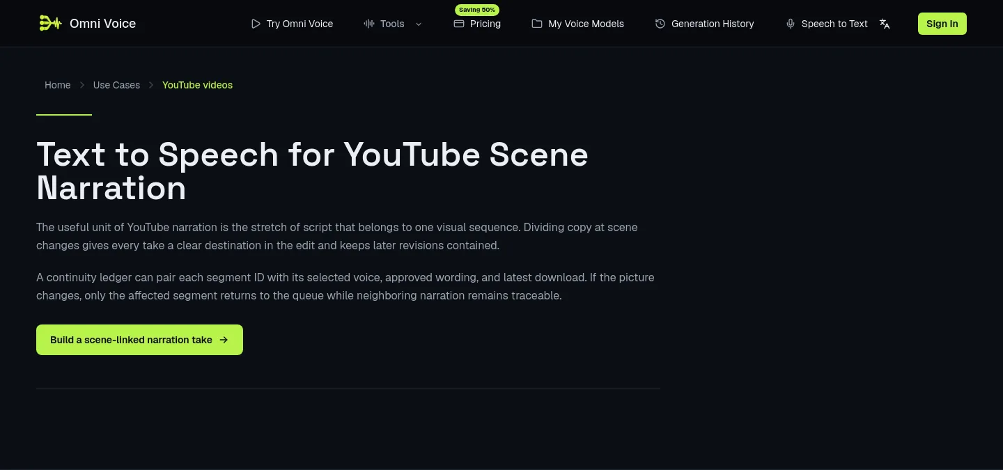 omni-voice.app Hero section