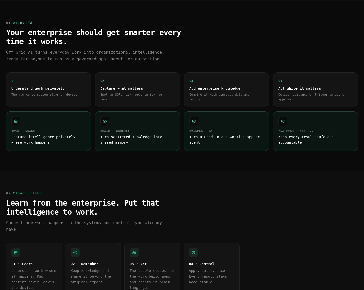onprem-console.getoffgridai.co — Features