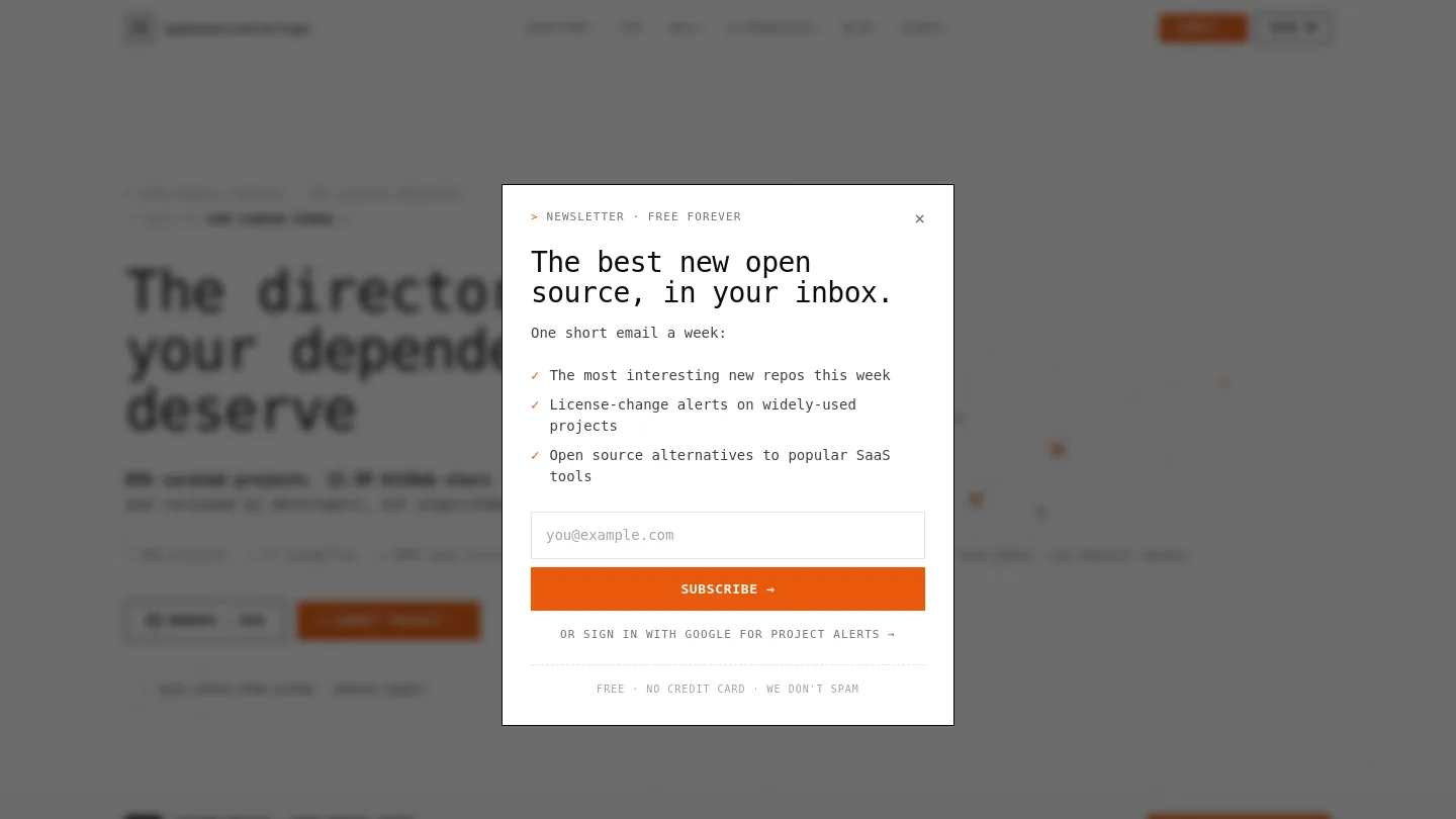 opensourcestartups.com — The Trust Wall