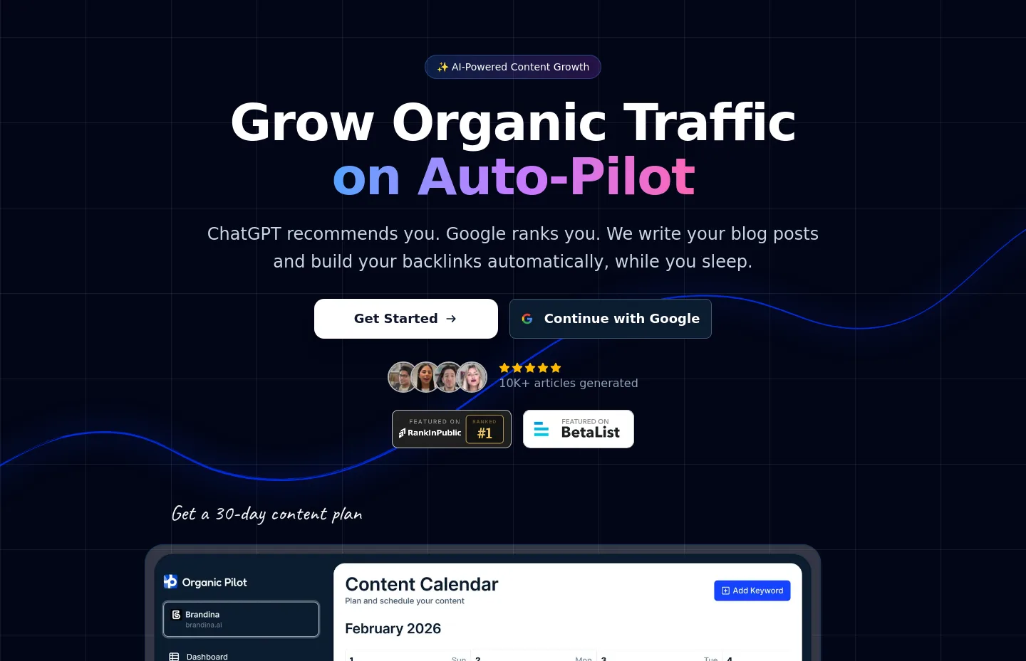organicpilot.ai — Hero