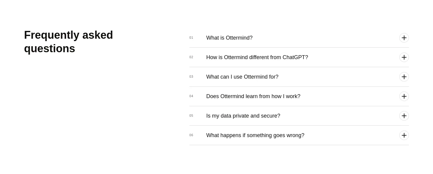 ottermind.ai — FAQ