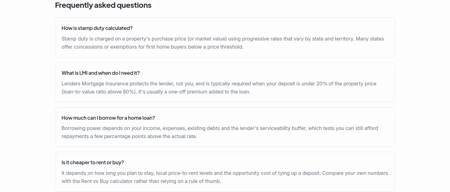 ozfinancehub.com.au — FAQ