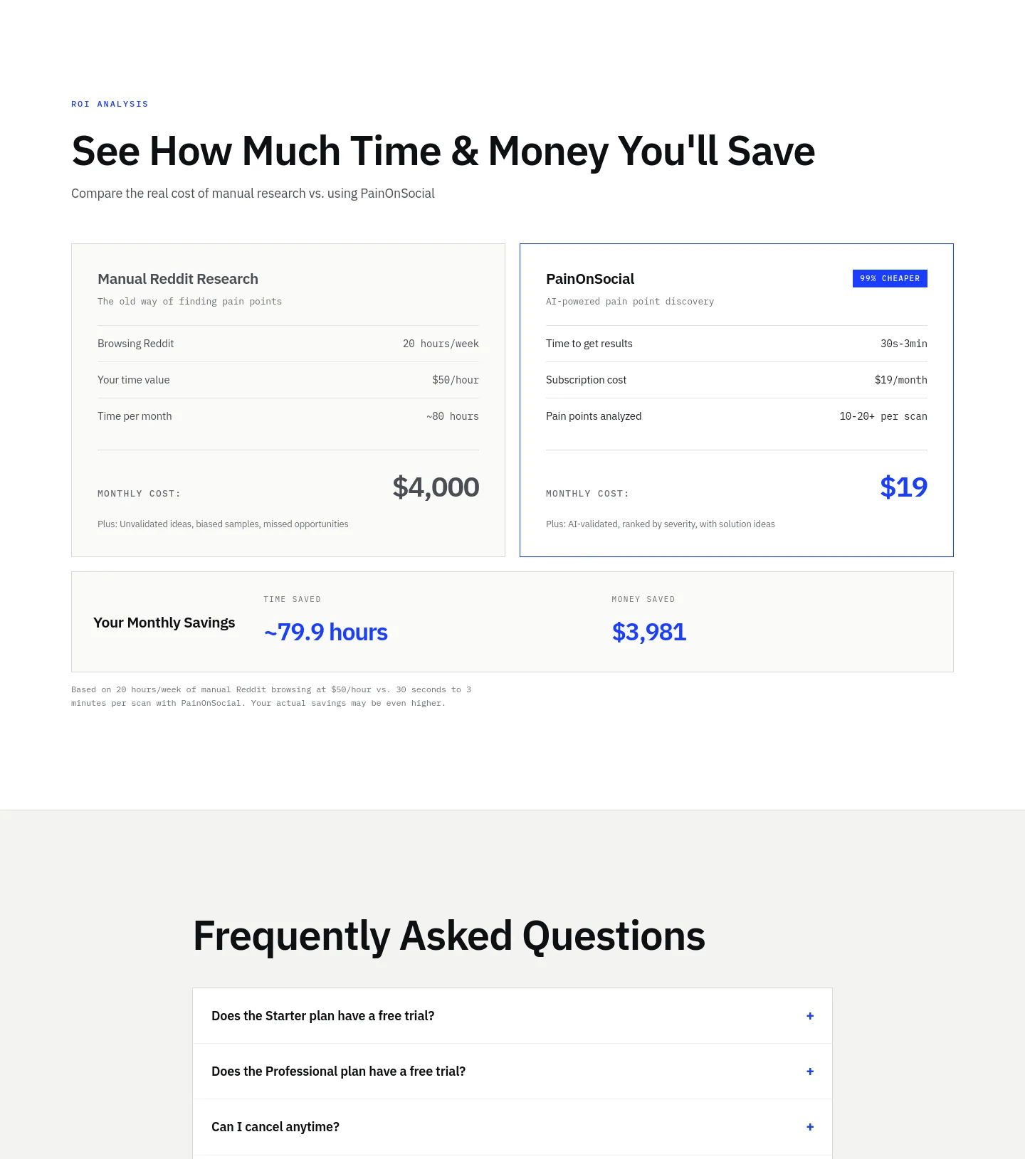 painonsocial.com — Pricing