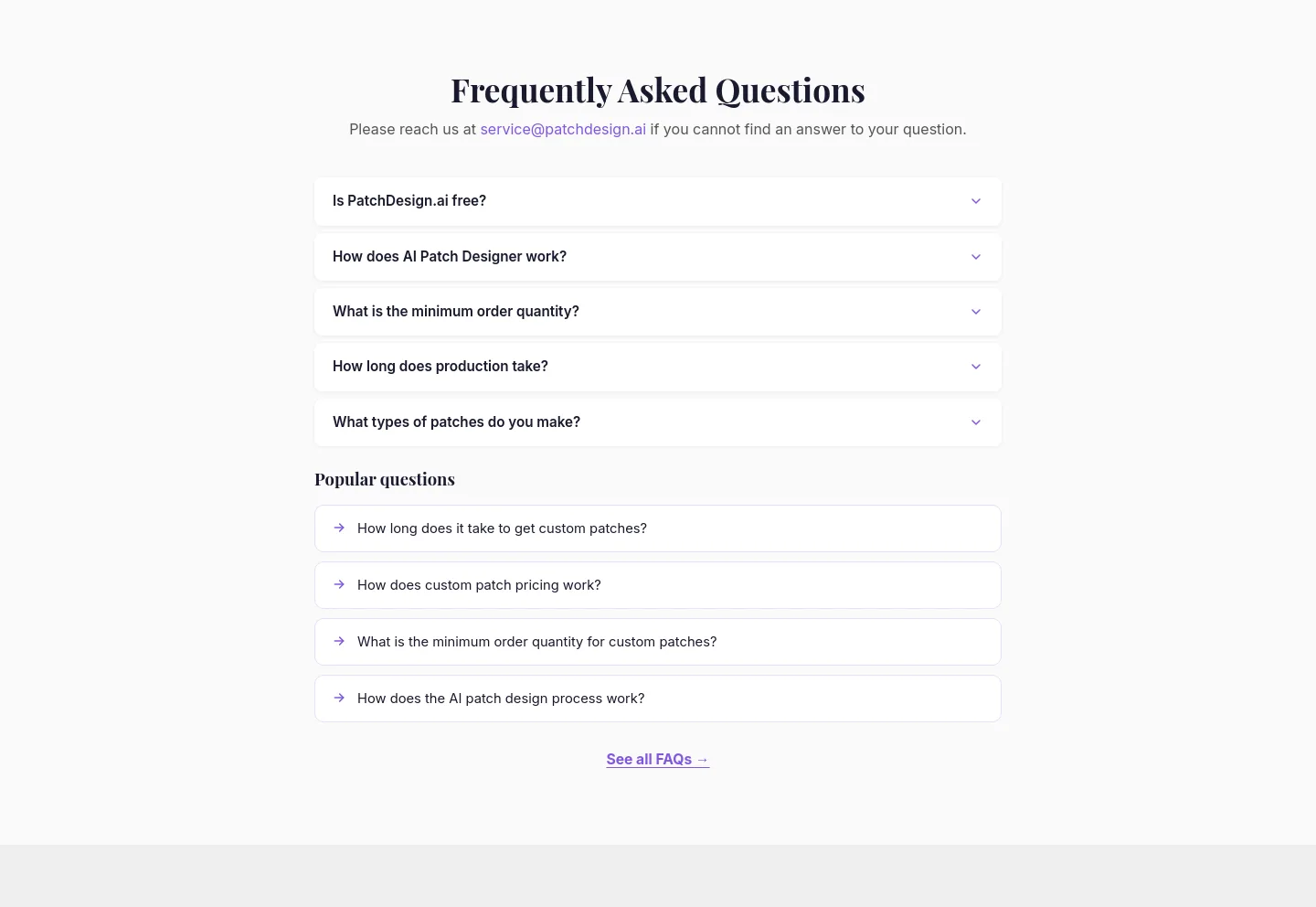 patchdesign.ai — FAQ