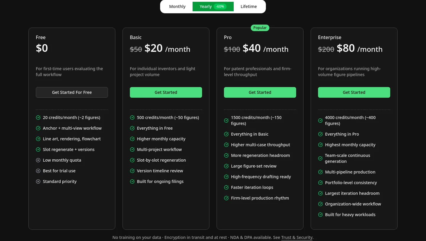 patentfig.ai — Pricing